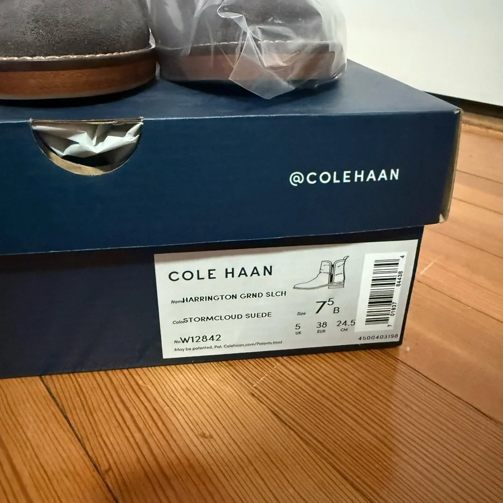 Cole Haan Gray Suede Ankle Boots 7.5 NWB - Picture 4 of 4
